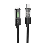Купити Кабель USB Hoco U116 Transparent PD27W LED Indicator Type-C to Lightning 1.2m, 2