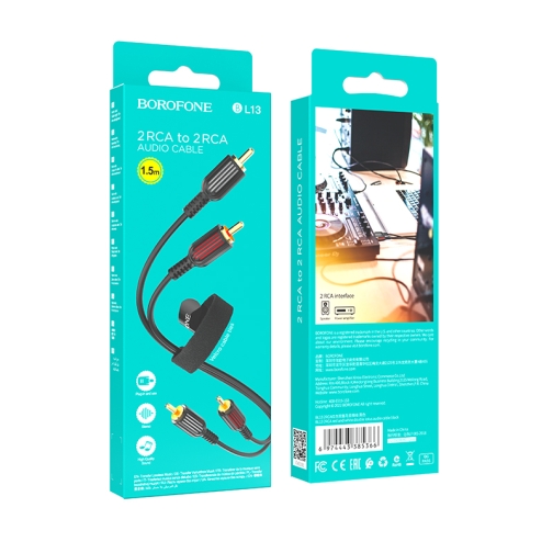 Купить Аудио Кабель Borofone BL13 dual RCA to dual RCA 1,5M
