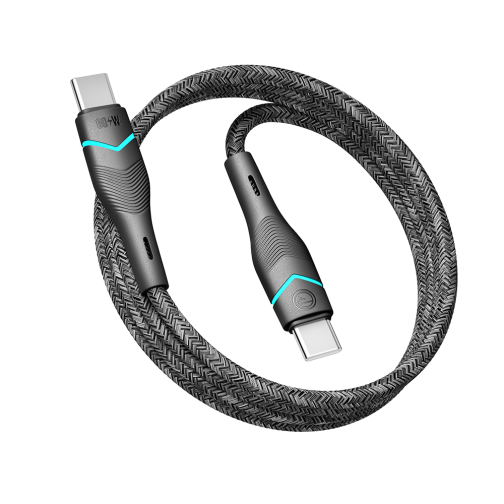 Купить USB Ridea RC-RL15 RGB Light Type-C to Type-C 60W 1.2m, 3