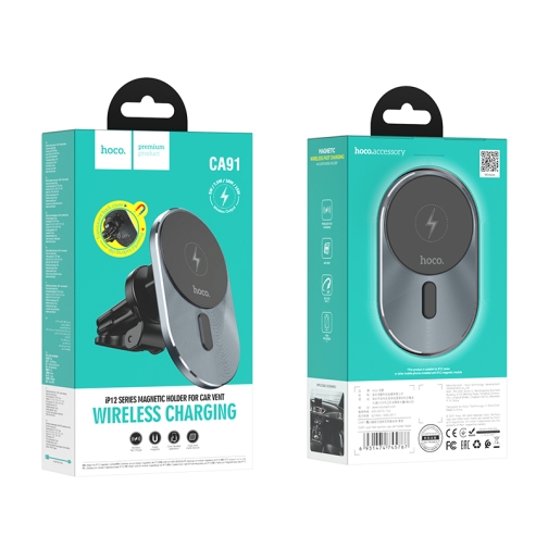 Купити Автотримач Hoco CA91 Magnetic Wireless 15W