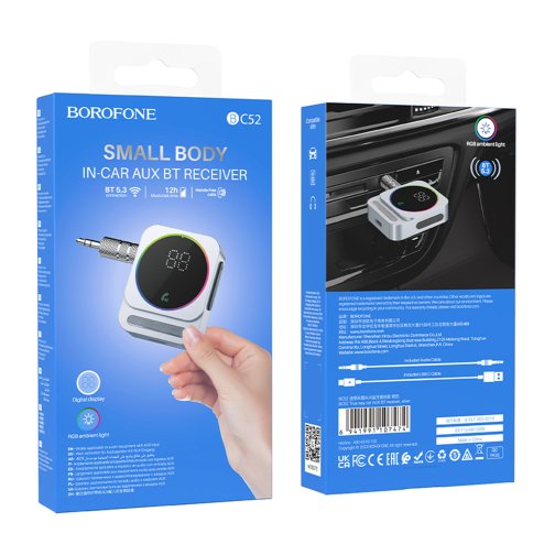 Купити FM-трансмітер Borofone BC52 True way car AUX BT receiver, 2