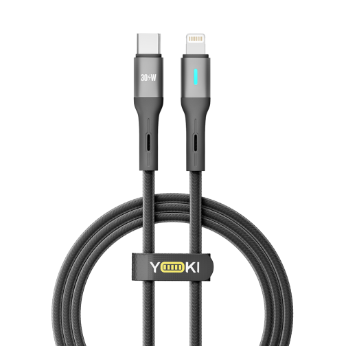 Купити Кабель USB YOKI LED YK-LE17 Type-C to Lightning 30W 1.2m