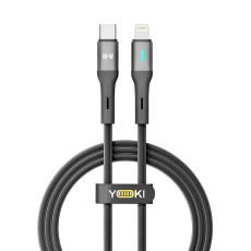 Купить USB YOKI LED YK-LE17 Type-C to Lightning 30W 1.2m Купить USB YOKI LED YK-LE17 Type-C to Lightning 30W 1.2m