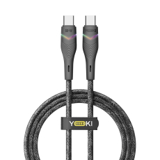 Купить USB YOKI RGB YK-RG24 Type-C to Type-C 60W 1.2m Купить USB YOKI RGB YK-RG24 Type-C to Type-C 60W 1.2m