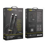 Купити Кабель USB YOKI RGB YK-RG24 Type-C to Type-C 60W 1.2m, 2