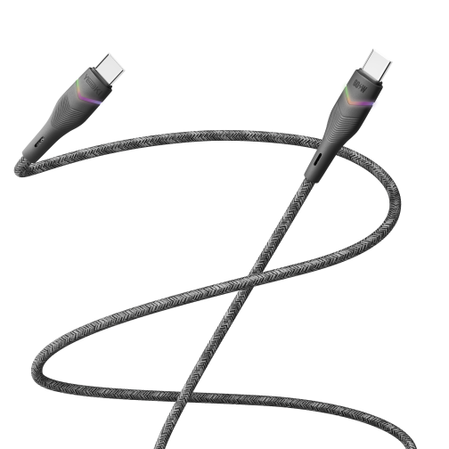 Купити Кабель USB YOKI RGB YK-RG24 Type-C to Type-C 60W 1.2m, 3