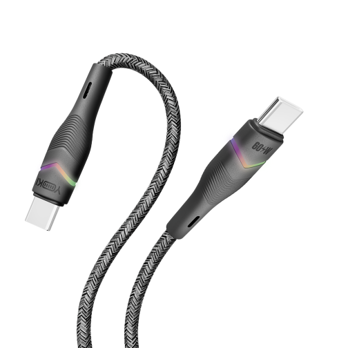 Купити Кабель USB YOKI RGB YK-RG24 Type-C to Type-C 60W 1.2m, 6