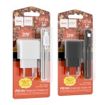 Купити Мережевий Зарядний Пристрій Hoco CS13A 1USB-C PD/QC 20W+Type-C to Type-C