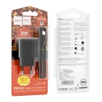 Купити Мережевий Зарядний Пристрій Hoco CS13A 1USB-C PD/QC 20W+Type-C to Type-C, 3