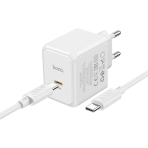 Купити Мережевий Зарядний Пристрій Hoco CS13A 1USB-C PD/QC 20W+Type-C to Type-C, 6