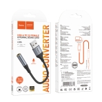 Купить Переходник Hoco LS36 Sound Card USB to AUX 3.5mm (female) 12cm, 2