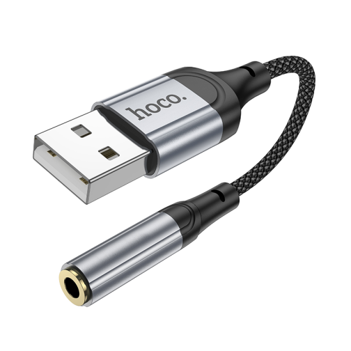 Перехідник Hoco LS36 Sound Card USB to AUX 3.5mm (female) 12cm превью 3