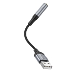 Купить Переходник Hoco LS36 Sound Card USB to AUX 3.5mm (female) 12cm, 4