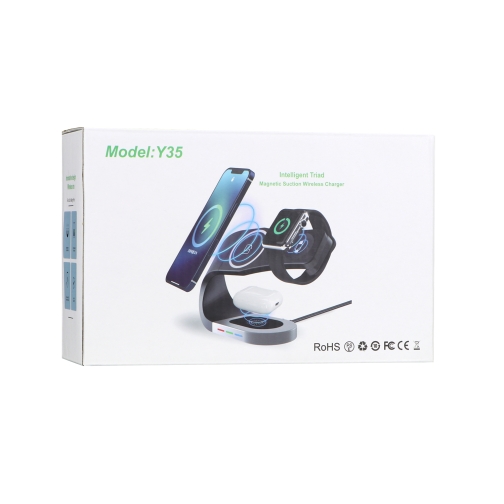 Купить Беспроводное Зарядное Устройство с MagSafe Y35 3in1 15W IP Version Мятая упаковка, 4