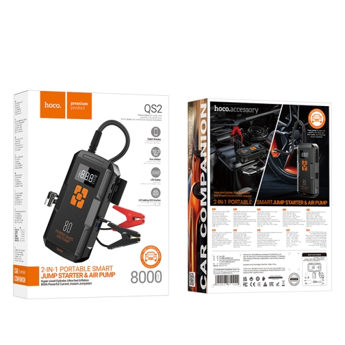 Купить Универсальная Мобильная Батарея Hoco QS2 Air Pump/Jump Starter/Power Bank(8000mAh), 2