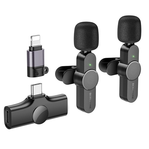 Купить Микрофон Петличный Беспроводной Borofone BFK12 Twin Type-C/Lightning