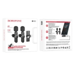 Купить Микрофон Петличный Беспроводной Borofone BFK12 Twin Type-C/Lightning, 2