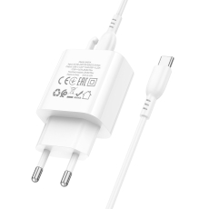 Купити Мережевий Зарядний Пристрій Borofone BA81A 1USB-C PD/QC 20W+Type-C to Type-C