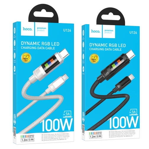 Купить USB Hoco U126 100W Type-C to Type-C 1.2m