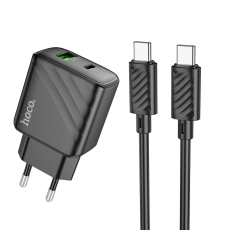 Купить Сетевое Зарядное Устройство Hoco CS23A 1USB/1USB-C PD/QC 30W+Type-C to Type-C Купить Сетевое Зарядное Устройство Hoco CS23A 1USB/1USB-C PD/QC 30W+Type-C to Type-C