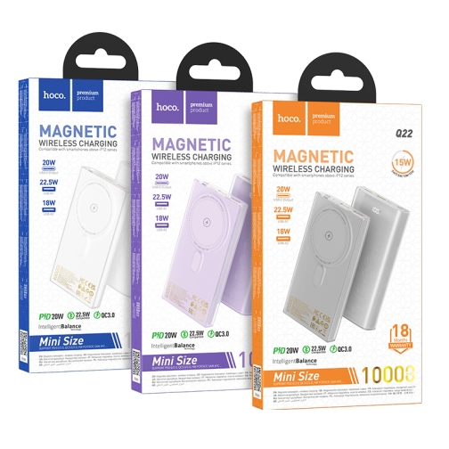 Купити Універсальна Мобільна Батарея Power Bank Hoco Q22 Taurus 22.5W+PD20W magnetic digital display 10000mAh, 2