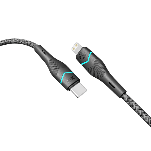 Купити Кабель USB Ridea RC-RL15 RGB Light Type-C to Lightning 30W 1.2m, 5