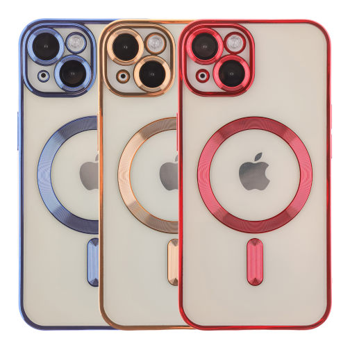 Чохол TPU Metallic Full Camera with Magsafe для iPhone 14