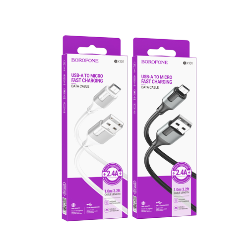 Кабель USB Borofone BX101 Creator Micro 2.4A