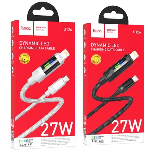 Купити Кабель USB Hoco U126 PD27W Type-C to Lightning 1.2m
