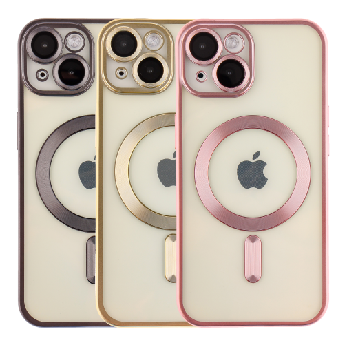 Чохол TPU Metallic Chrome Full Camera with Magsafe для iPhone 15
