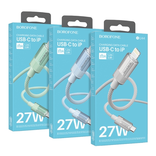 Купити Кабель USB Borofone BU44 Sincero PD27W Type-C to Lightning 1.2m