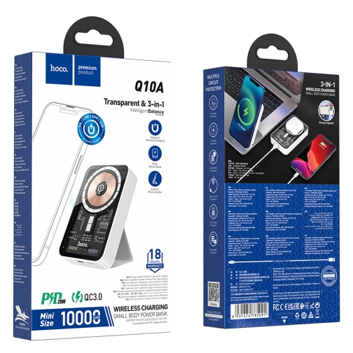 Купити Універсальна Мобільна Батарея Power Bank Hoco Q10A PD20W Wireless Fast Charging 10000mAh, 2