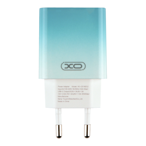 Мережевий Зарядний Пристрій XO CE18 1Type-C PD/QC 30W превью 3