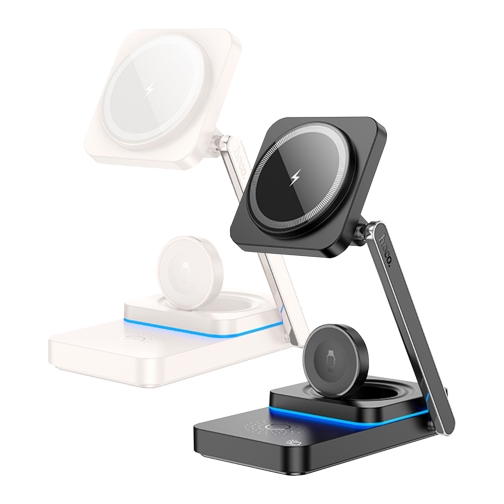 Купити Бездротовий Зарядний Пристрій Hoco CQ10 3in1 Magnetic 15W For  iWatch