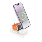 Купити Бездротовий Зарядний Пристрій Hoco CQ10 3in1 Magnetic 15W For  iWatch, 3