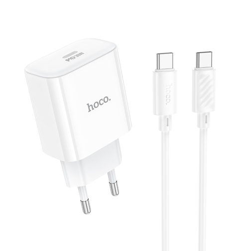Купить Сетевое Зарядное Устройство Hoco C76A Pro 1USB-C PD/QC 30W+Type-C to Type-C, 2