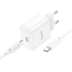 Купить Сетевое Зарядное Устройство Hoco C76A Pro 1USB-C PD/QC 30W+Type-C to Type-C, 3