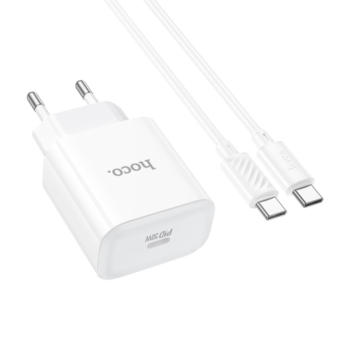 Купить Сетевое Зарядное Устройство Hoco C76A Pro 1USB-C PD/QC 30W+Type-C to Type-C, 5