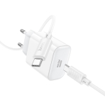 Купить Сетевое Зарядное Устройство Hoco C76A Pro 1USB-C PD/QC 30W+Type-C to Type-C, 6