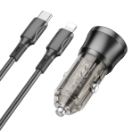 Купить Авто Зарядное Устройство Borofone BZ24 1USB-C QC/PD20W+Type-C to Lightning, 6