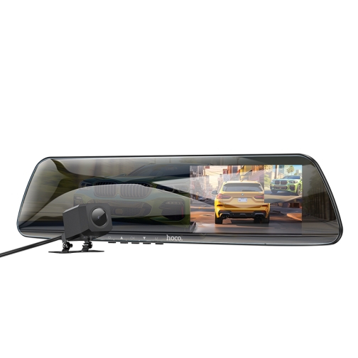 Купити Відеореєстратор Hoco DV4 4,5-inch IPS із Дзеркалом+Камера Заднього Виду