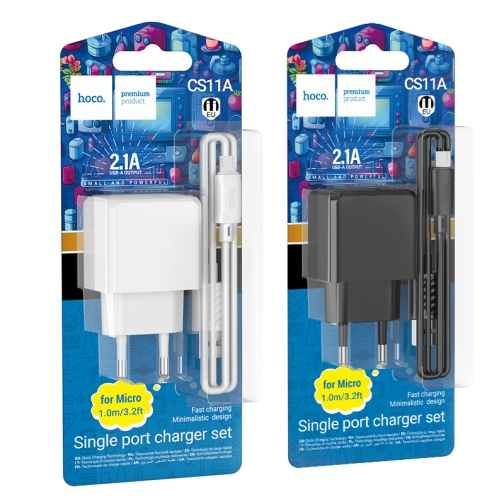 Купить Сетевое Зарядное Устройство Hoco CS11A 1USB 2.1A+USB to Micro