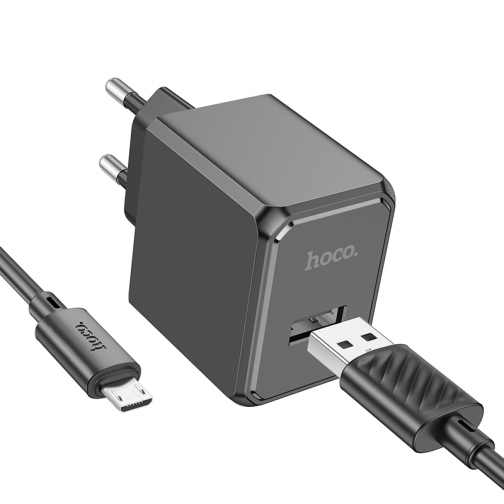 Купить Сетевое Зарядное Устройство Hoco CS11A 1USB 2.1A+USB to Micro, 5