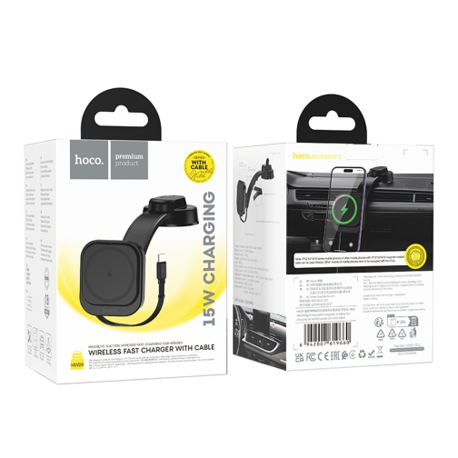 Купити Автотримач Hoco HW24 Magnetic Wireless 15W, 2