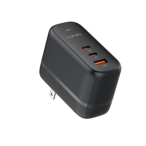 Купити Мережевий Зарядний Пристрій LDNIO Q366 1USB/2USB-C GAN PD65W+Type-C to Type-C