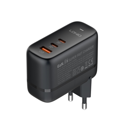 Купити Мережевий Зарядний Пристрій LDNIO Q366 1USB/2USB-C GAN PD65W+Type-C to Type-C, 2