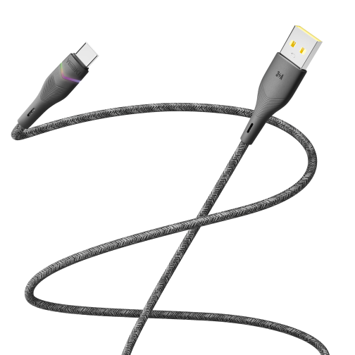 Купить USB YOKI RGB YK-RG24 Type-C 3A 1.2m, 3