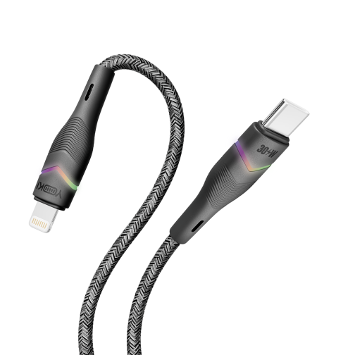 Купити Кабель USB YOKI RGB YK-RG24 Type-C to Lightning 30W 1.2m, 6