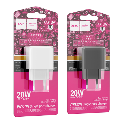 Мережевий Зарядний Пристрій Hoco CS13A 1USB-C PD/QC 20W превью 2
