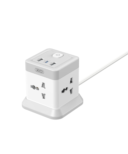 Мережевий Подовжувач XO WL20 Square 2USB-A / 1USB-C / 4-Sockets QC/PD20W 2m превью 2